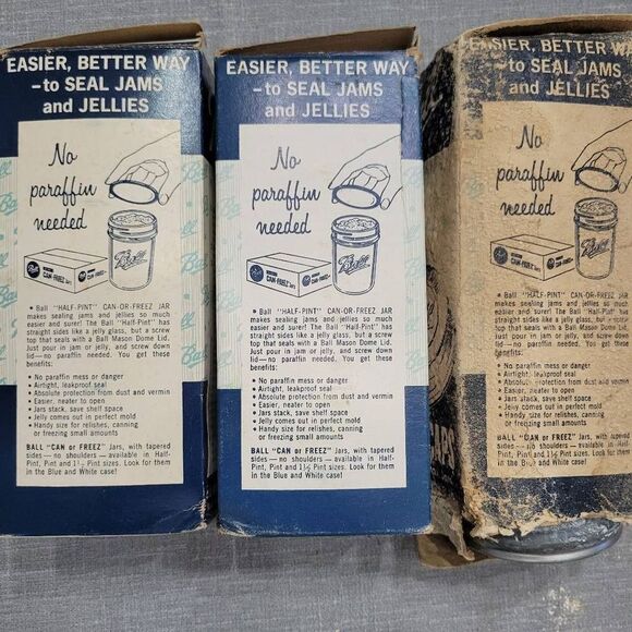 Vintage Ball zinc caps porcelain lined 36 total with boxes - Picture 5 of 7